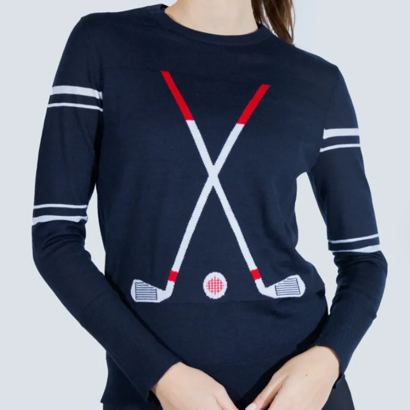 L'Etoile Club Sweater - Navy/White