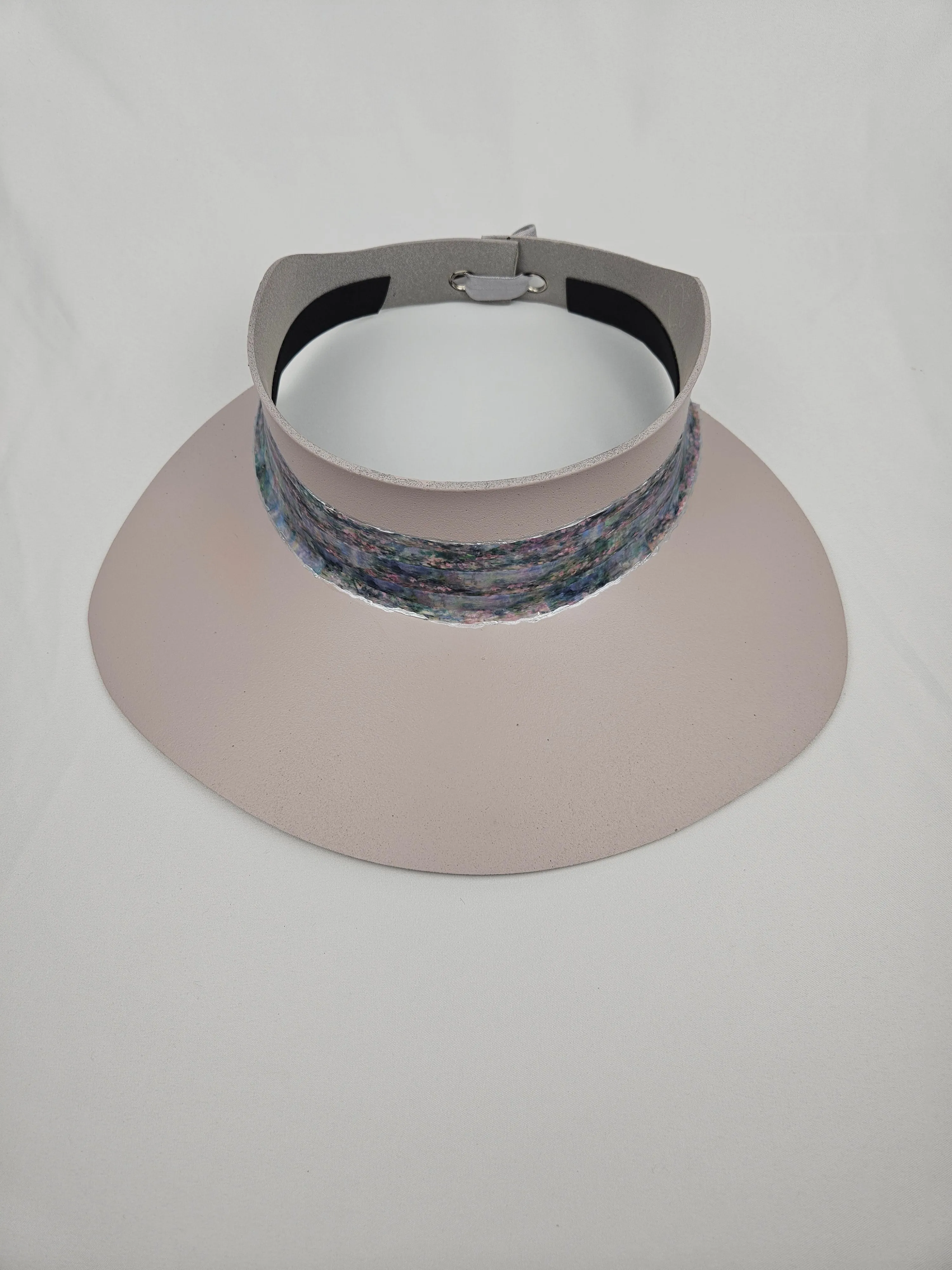 Light Pink "LadyEVA" Visor Hat with Delicate Monet Style Band