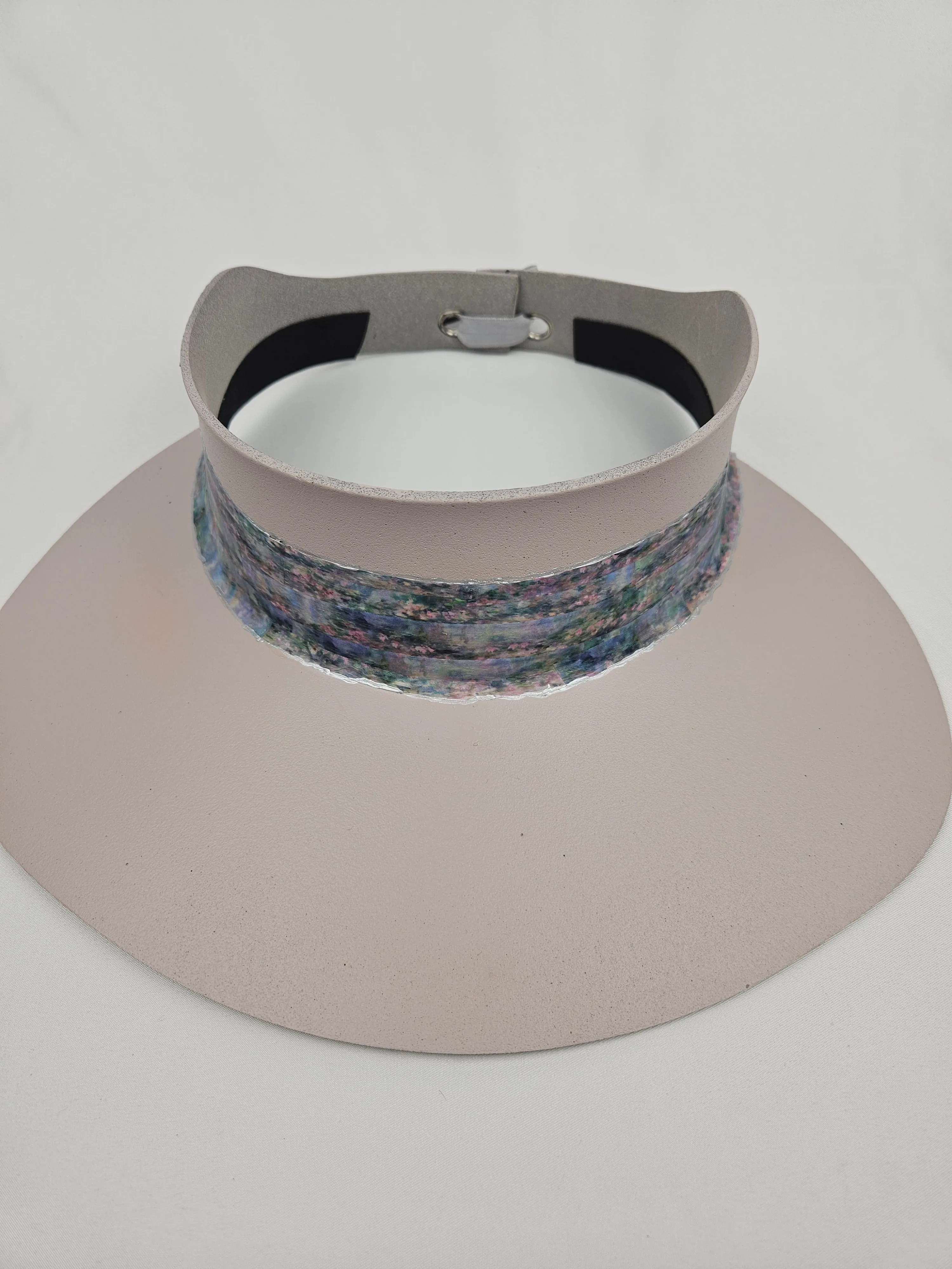 Light Pink "LadyEVA" Visor Hat with Delicate Monet Style Band