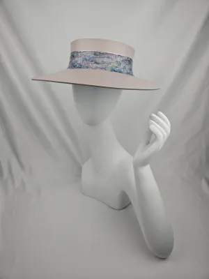 Light Pink "LadyEVA" Visor Hat with Delicate Monet Style Band