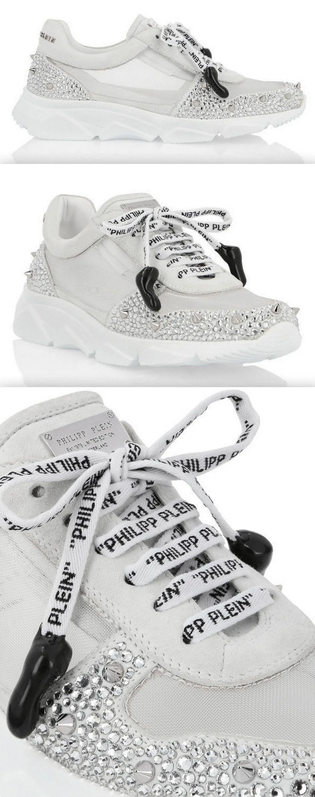 Low-Top Crystal Sneakers