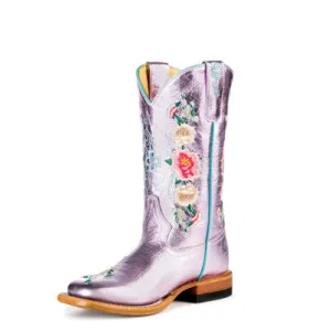 Macie Bean Girls Pink Metallic With Flowers MK9209