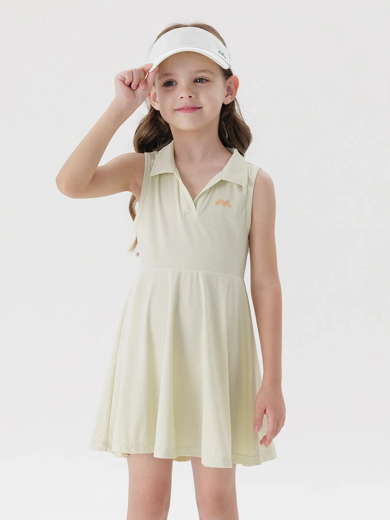 MARC & JANIE Girls Athletic Polo Dresses V Neck Cooling Golf Dress 240299