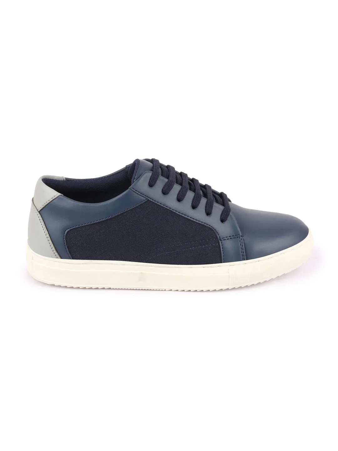 Men Navy Blue Outdoor Classic Lace Up Sneakers Shoes