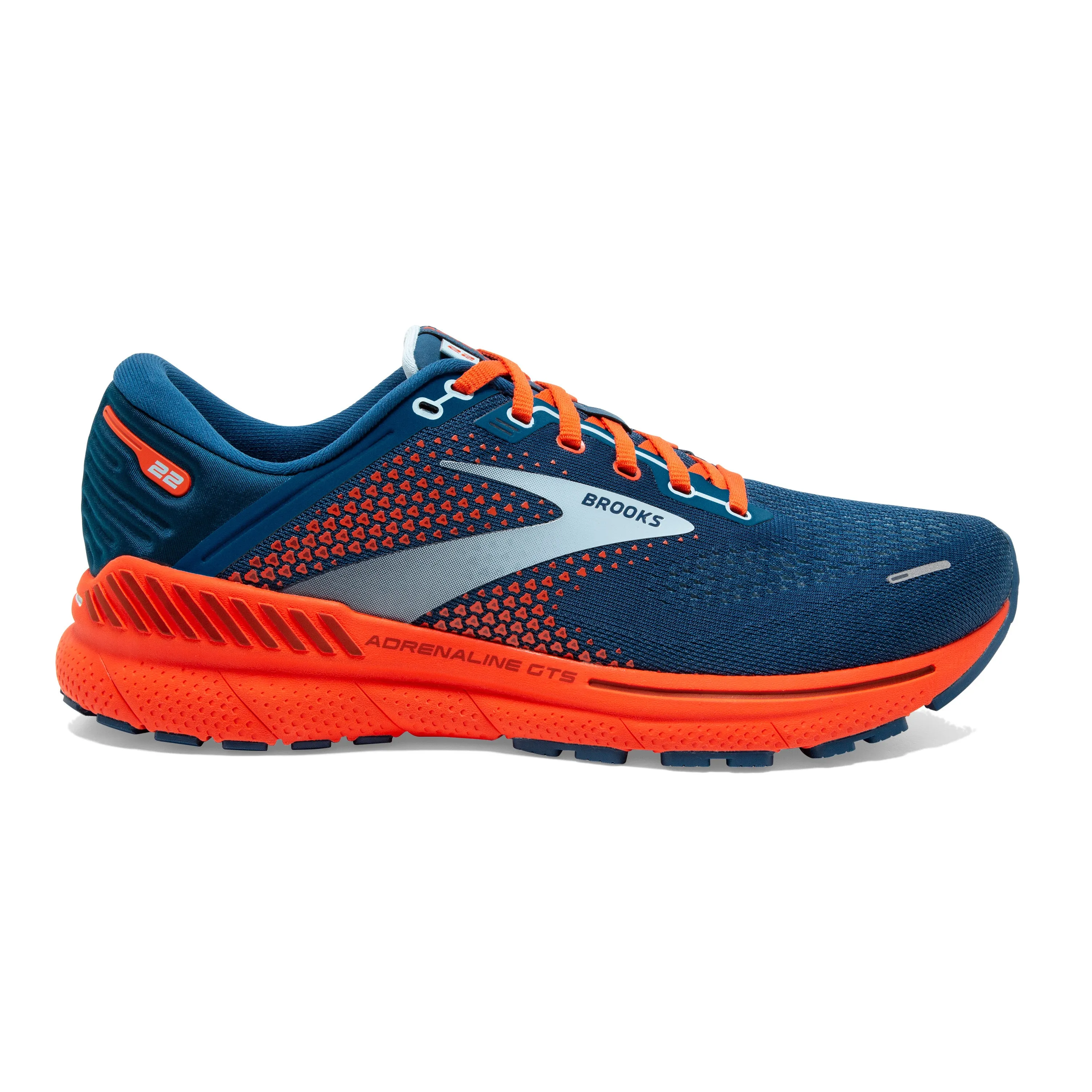 Men's Adrenaline GTS 22 Color: Blue/Light Blue/Orange