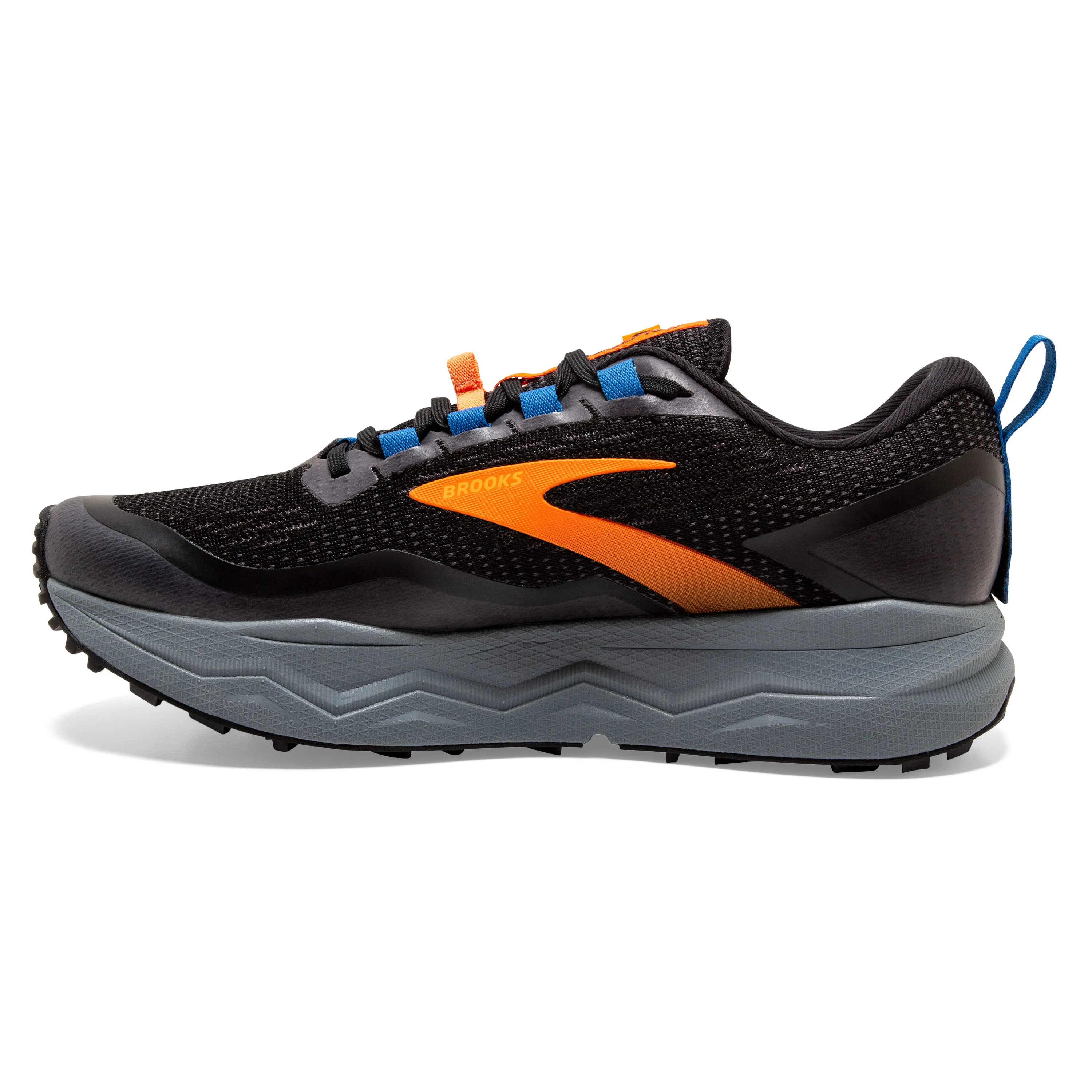 Men's Brooks Caldera 5 Color: Black/Orange/Blue