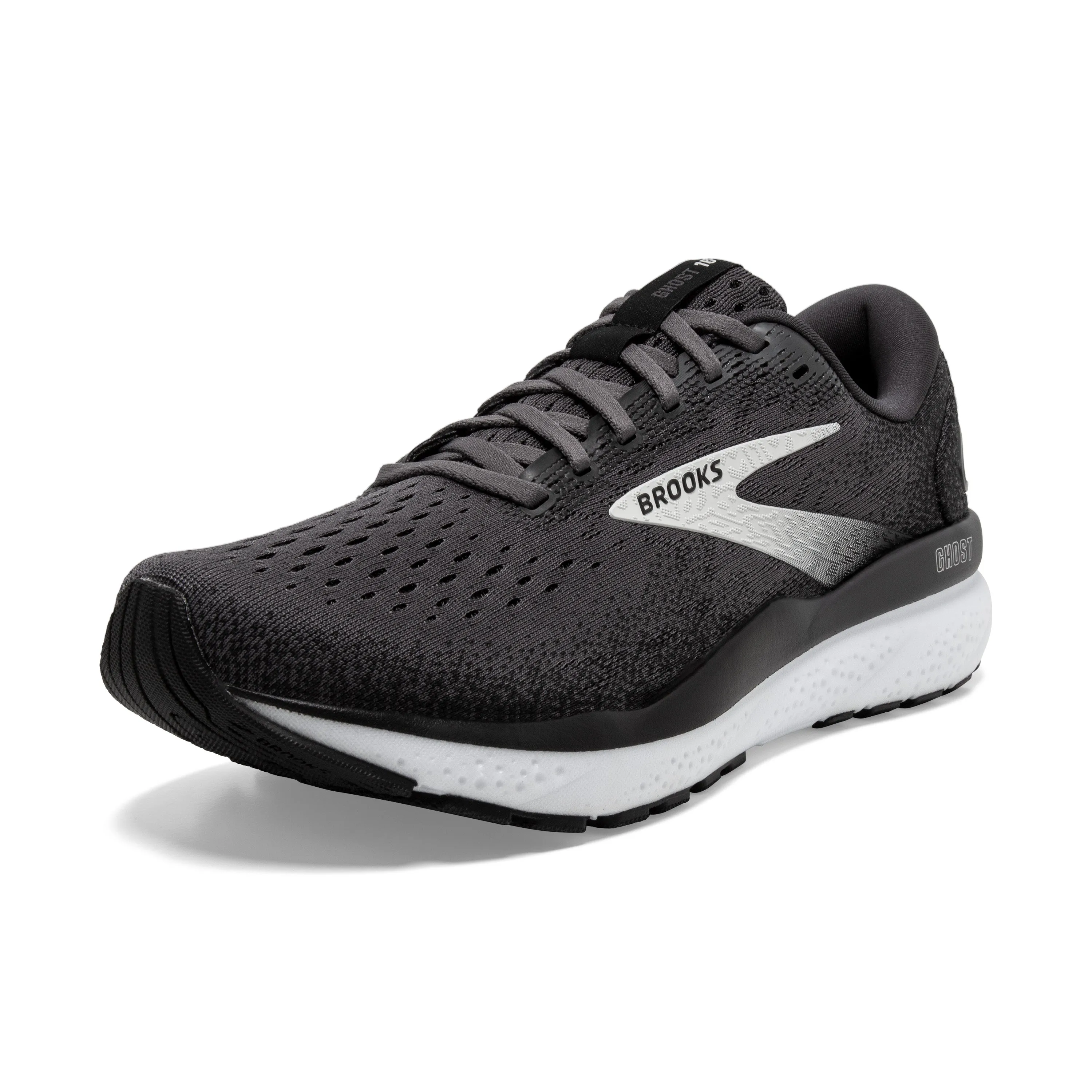 Men's Brooks Ghost 16 Color: Black / Grey / White