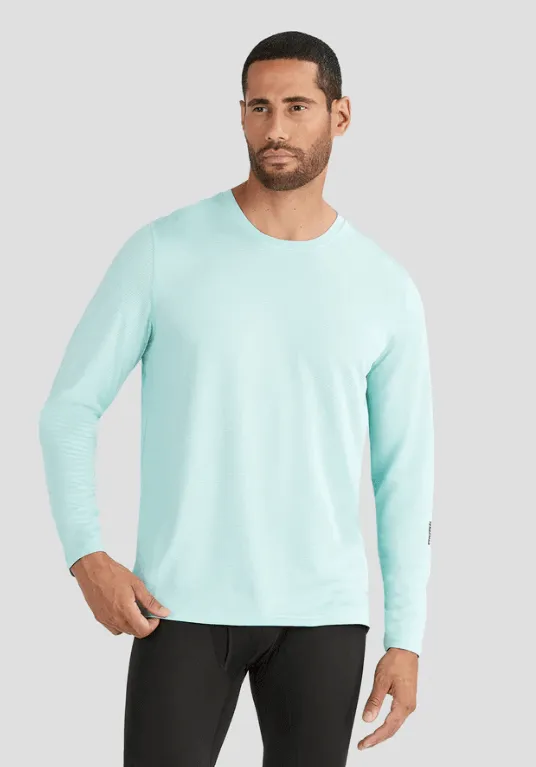 Men's Ventilator LS Performance Tee - Aqua