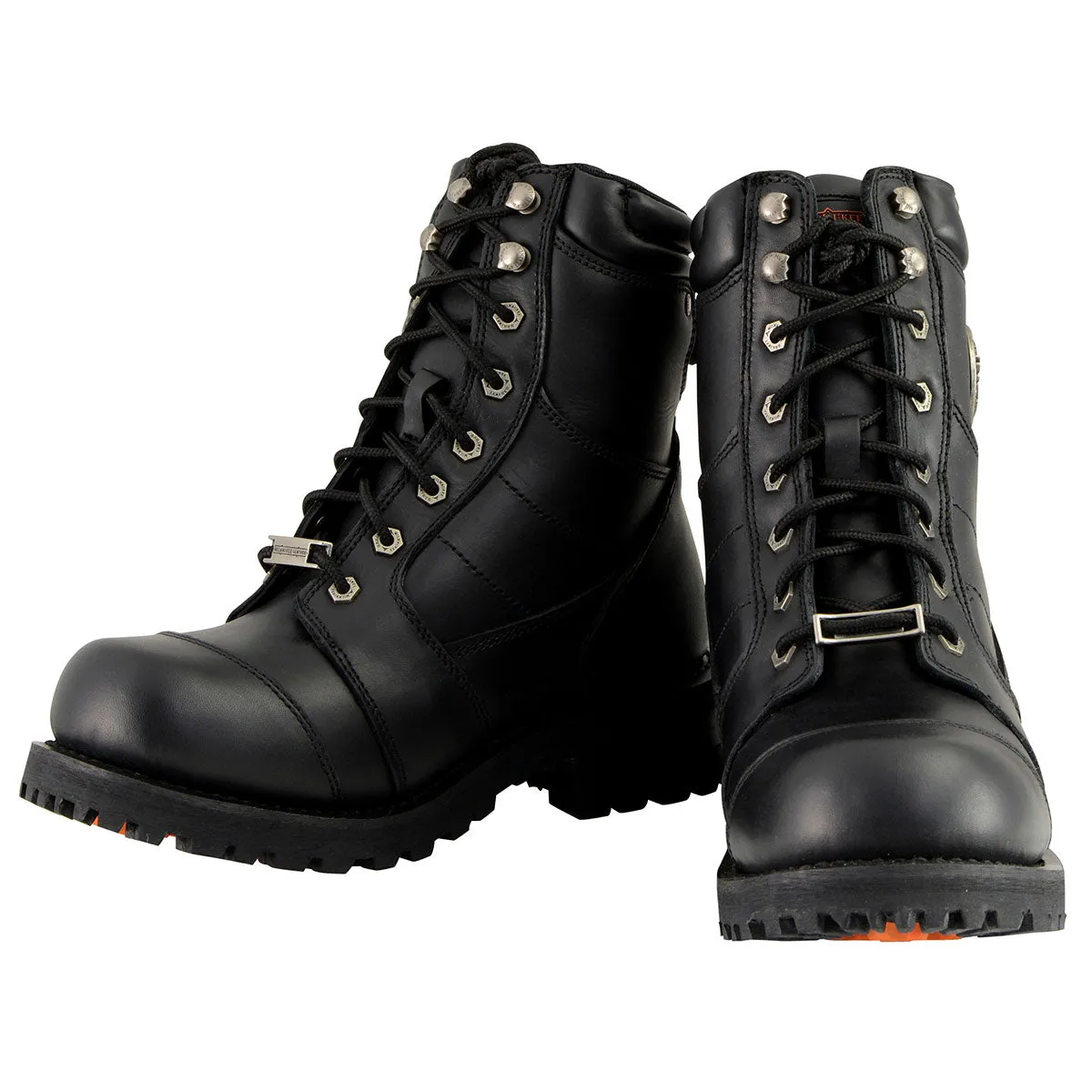 Milwaukee Leather MBM9030 Men's Black 8-inch Lace-Up Classic Logger Boots