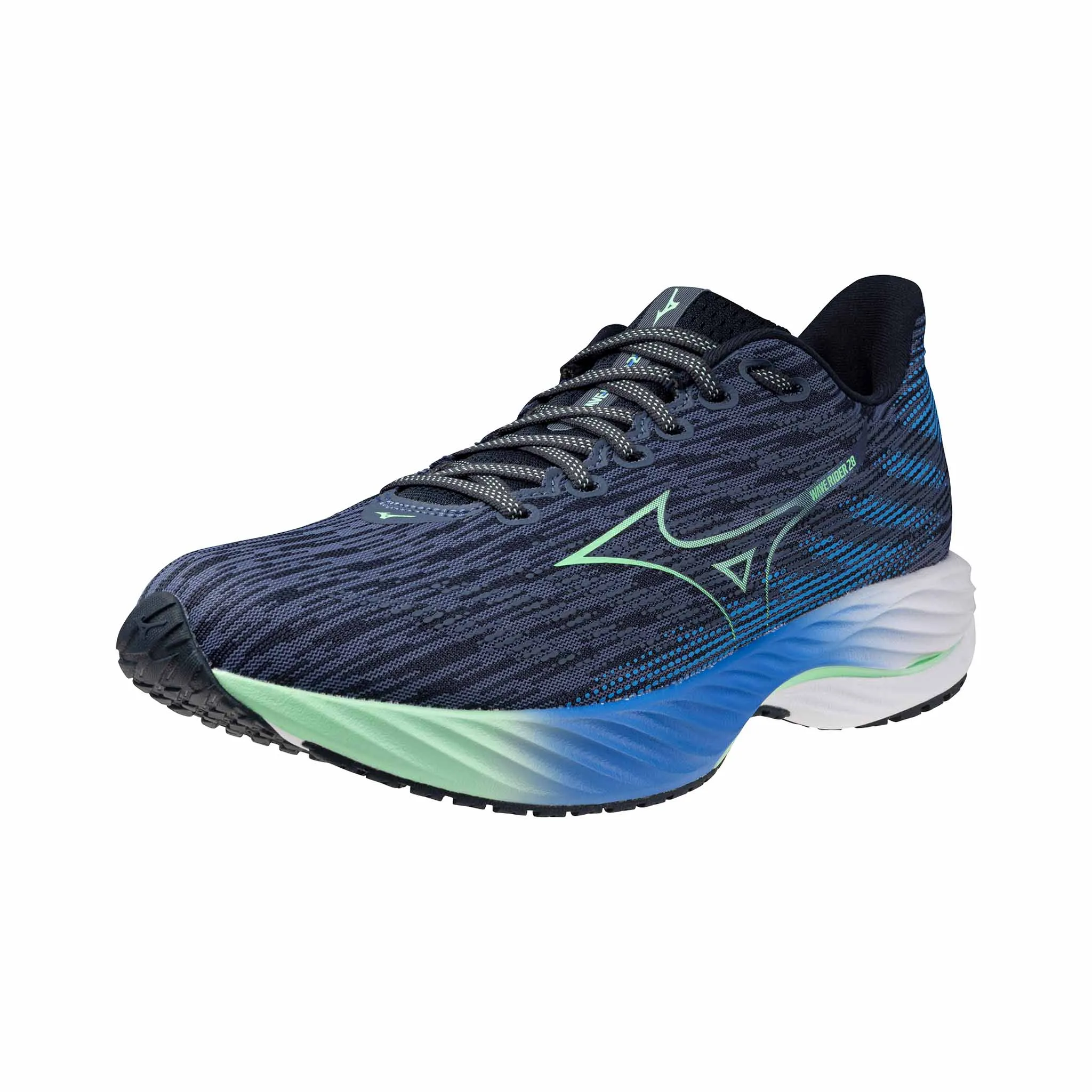 Mizuno | Men's Wave Rider 28 Running Shoes - Vintage Indigo