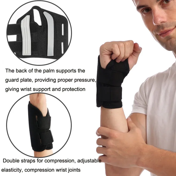 Mouse Tendon Sheath Compression Support Breathable Wrist Guard, Specification: Left Hand L / XL(Silver Gray)