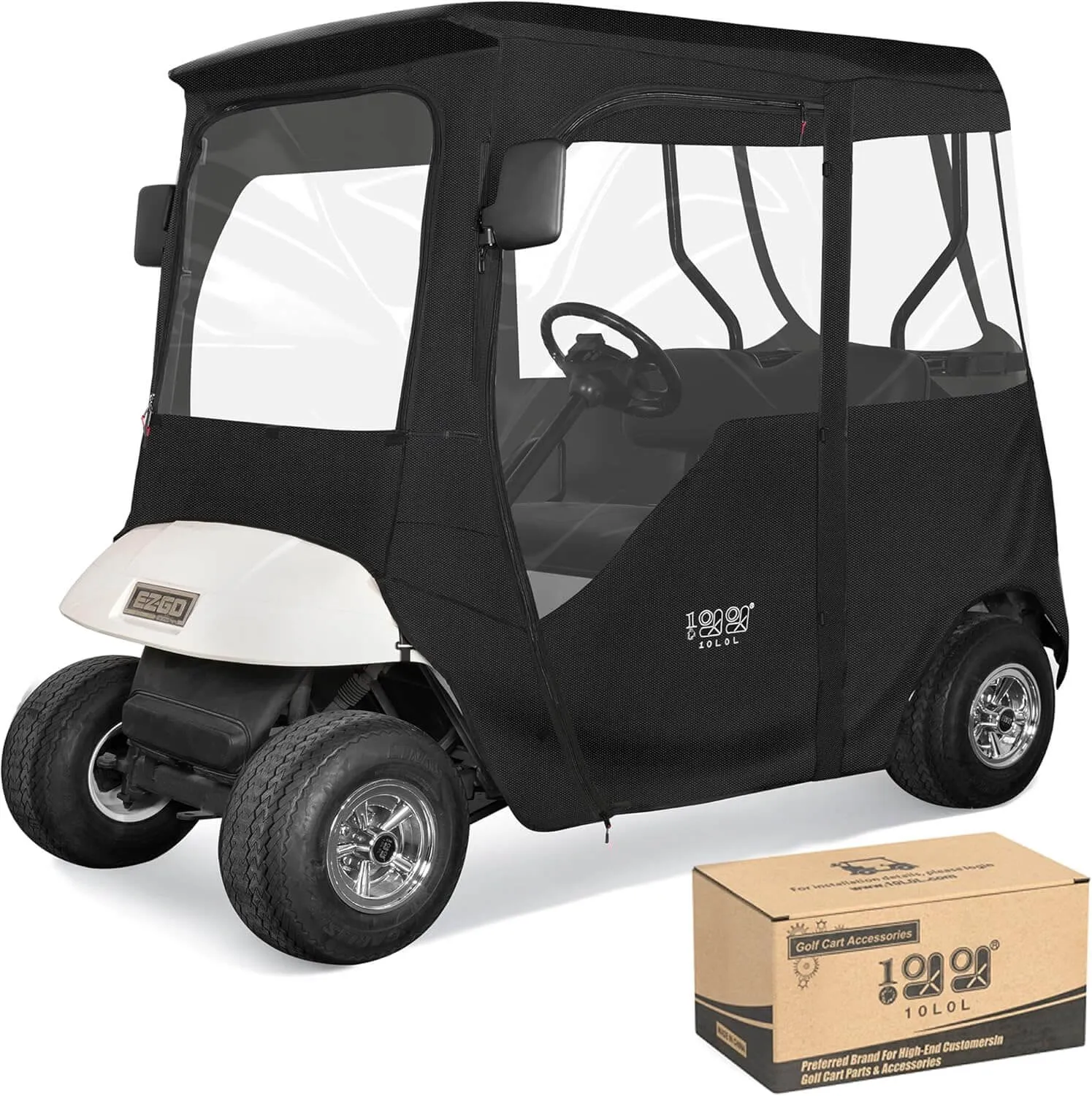 New Upgrade Golf Cart Enclosure with Mosquito Cover for EZGO TXT Club Car Precedent- 10L0L