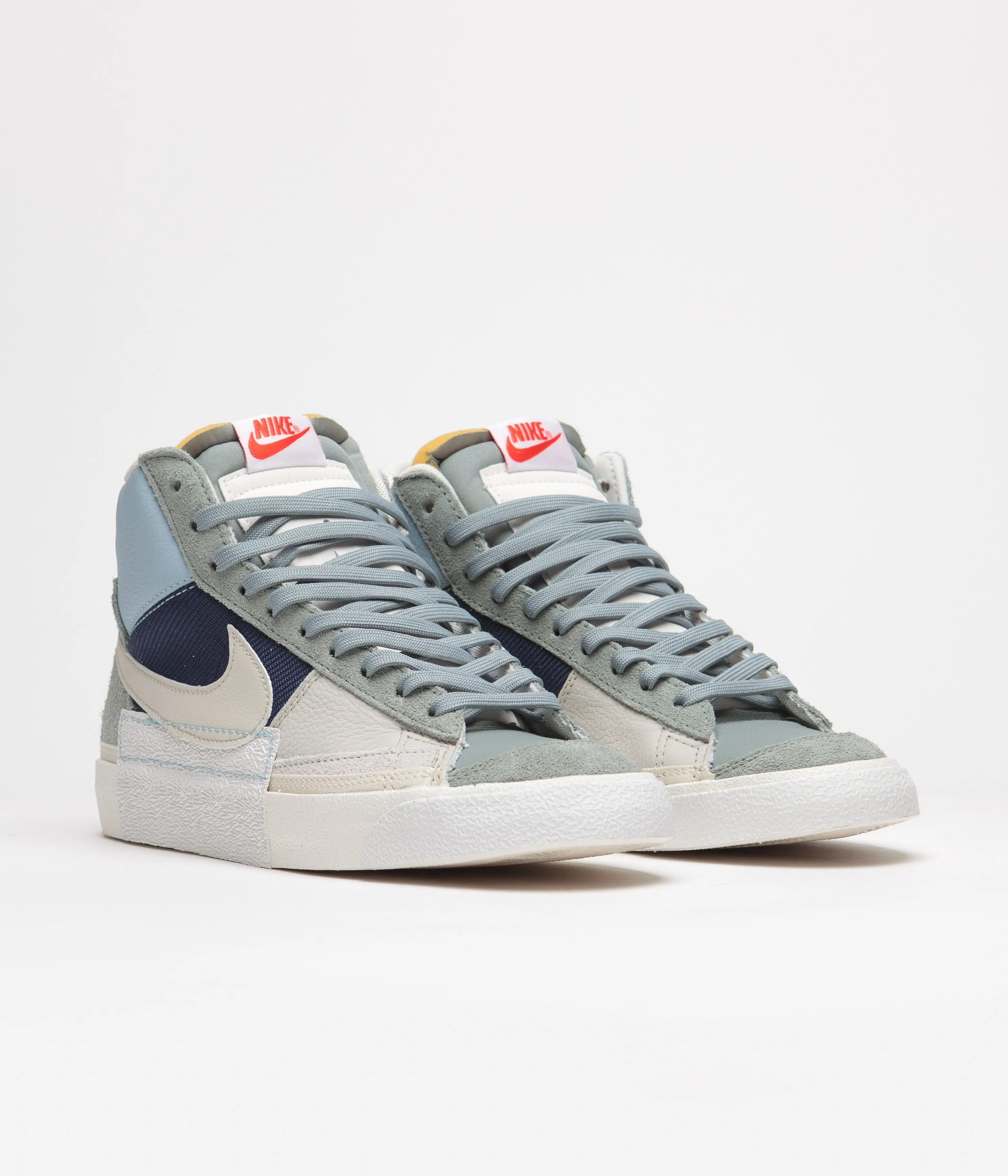 Nike Blazer Mid Pro Club Shoes - Mica Green / Light Bone - Midnight Navy