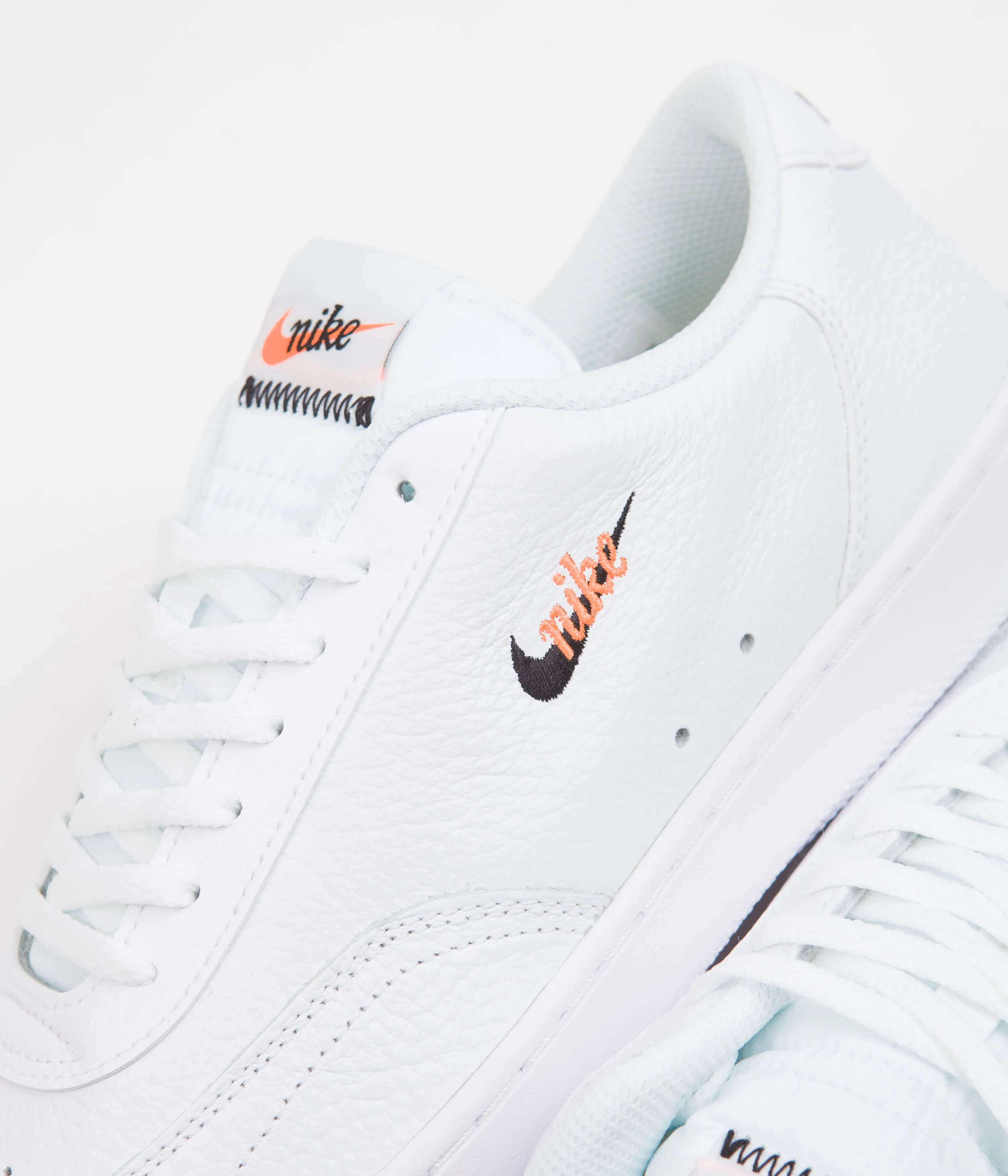 Nike Court Vintage Premium Shoes - White / Black - Total Orange