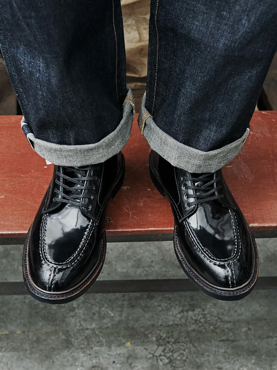 Norwegian Toe Tanker Boots, Glossy Leather