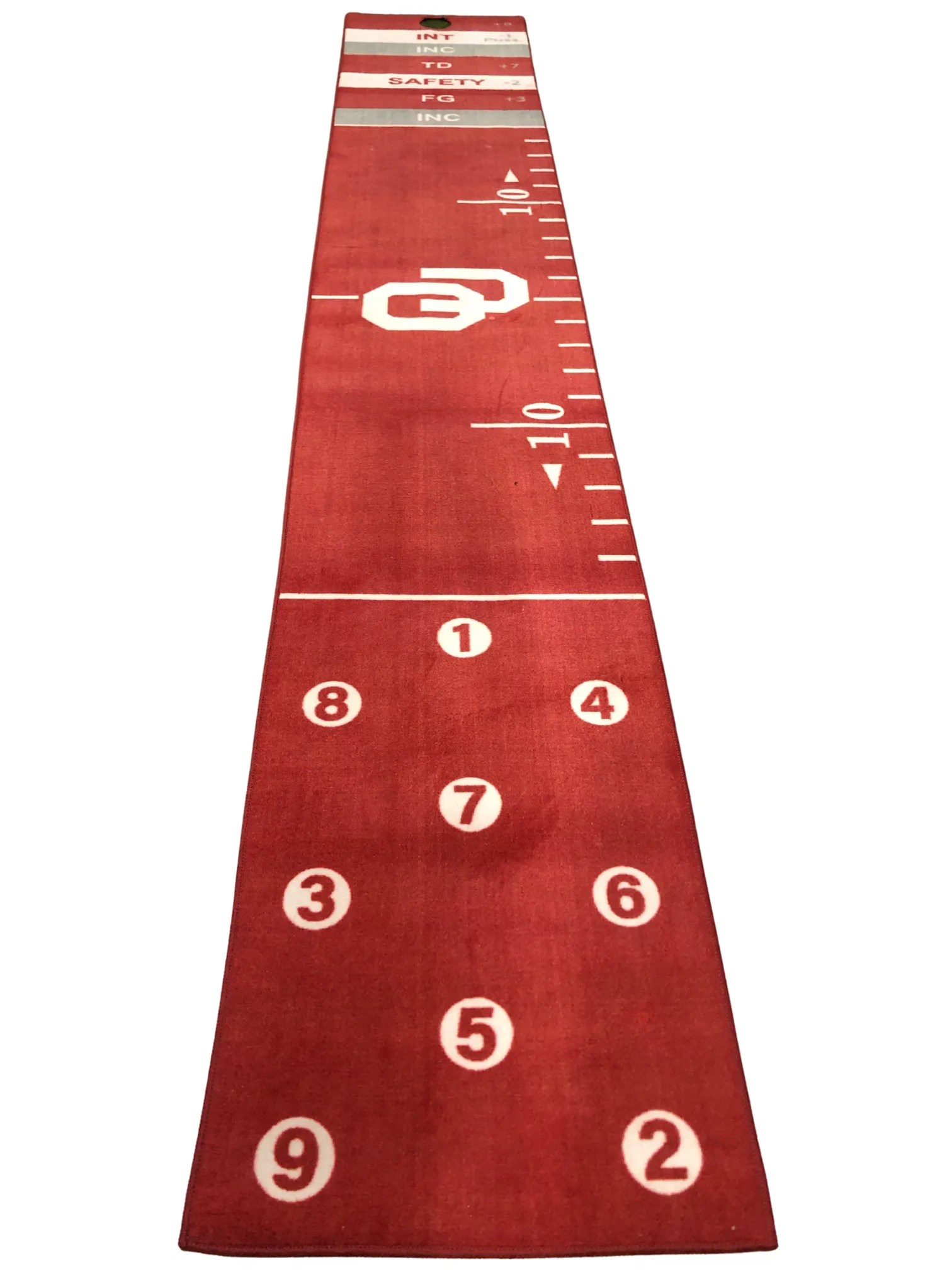 Oklahoma Putt Ball - Putting Mat Game - Make Practicing your Putts Entertaining While Representing Your Favorite University - Mat is 12 feet by 2 feet