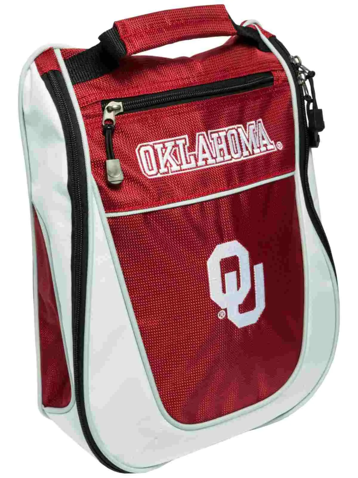 Oklahoma Sooners Team Golf Red White Zippered Carry-On Golf Shoes Travel Bag