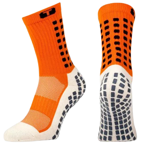 ORANGE TRUSOX 3.0 MID-CALF CUSHION CREW GRIP SOCKS