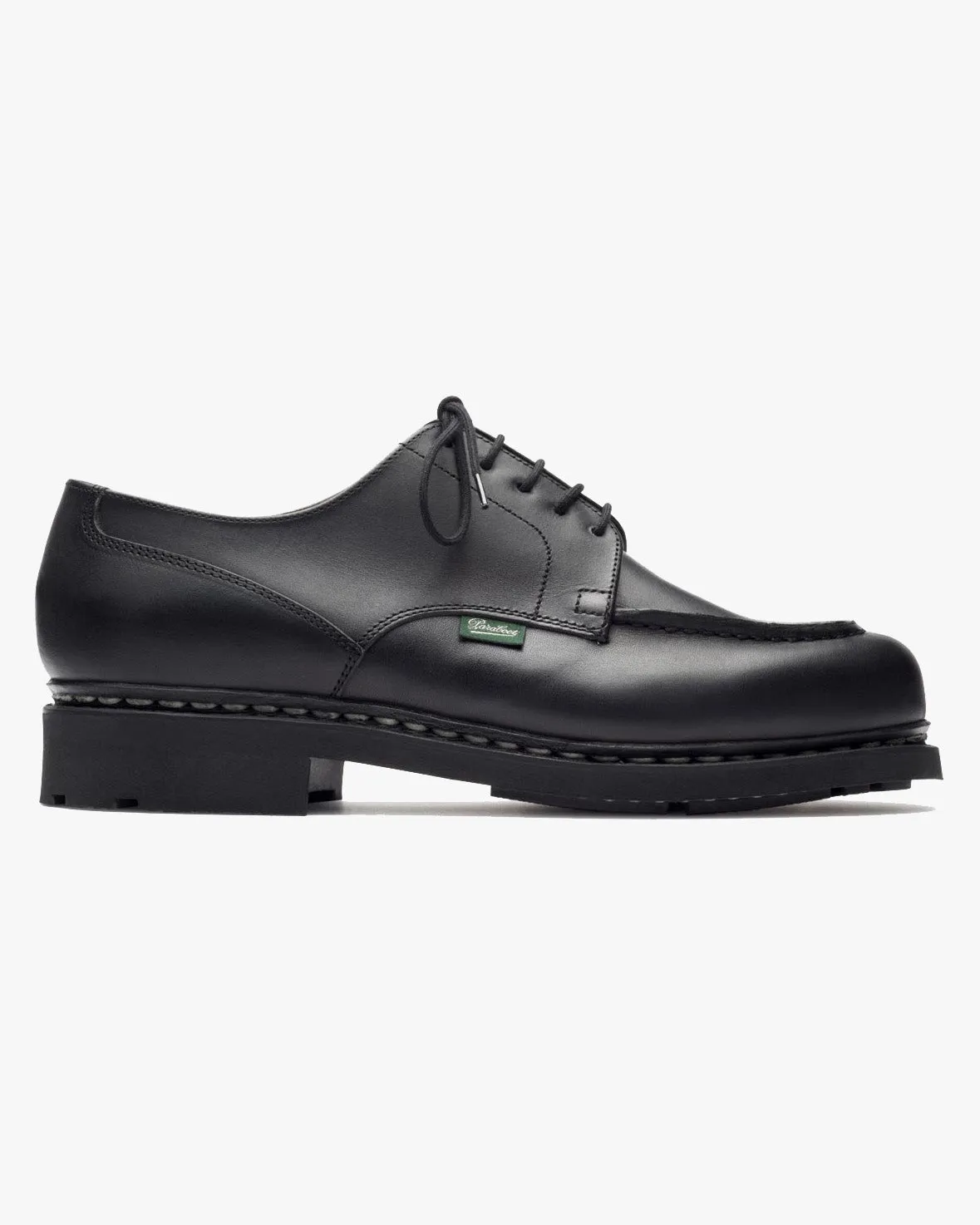 Paraboot Chambord 5-Eye Derby Shoe - Lisse Noir / Tex Noire