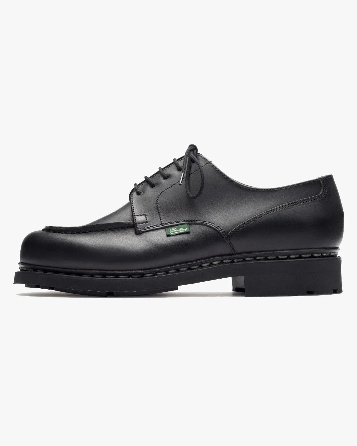 Paraboot Chambord 5-Eye Derby Shoe - Lisse Noir / Tex Noire