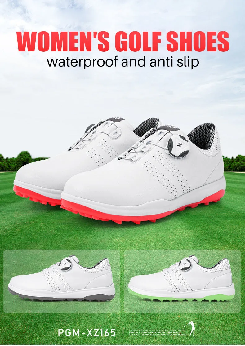 PGM XZ165 waterproof golf shoes women spike less microfiber golf shoe