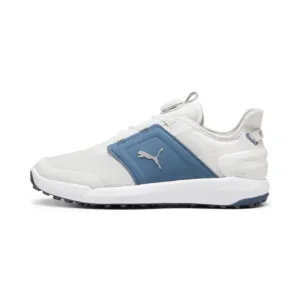 Puma Men's IGNITE ELEVATE DISC Spikeless Golf Shoe - Feather Gray/Evening Sky/Puma White