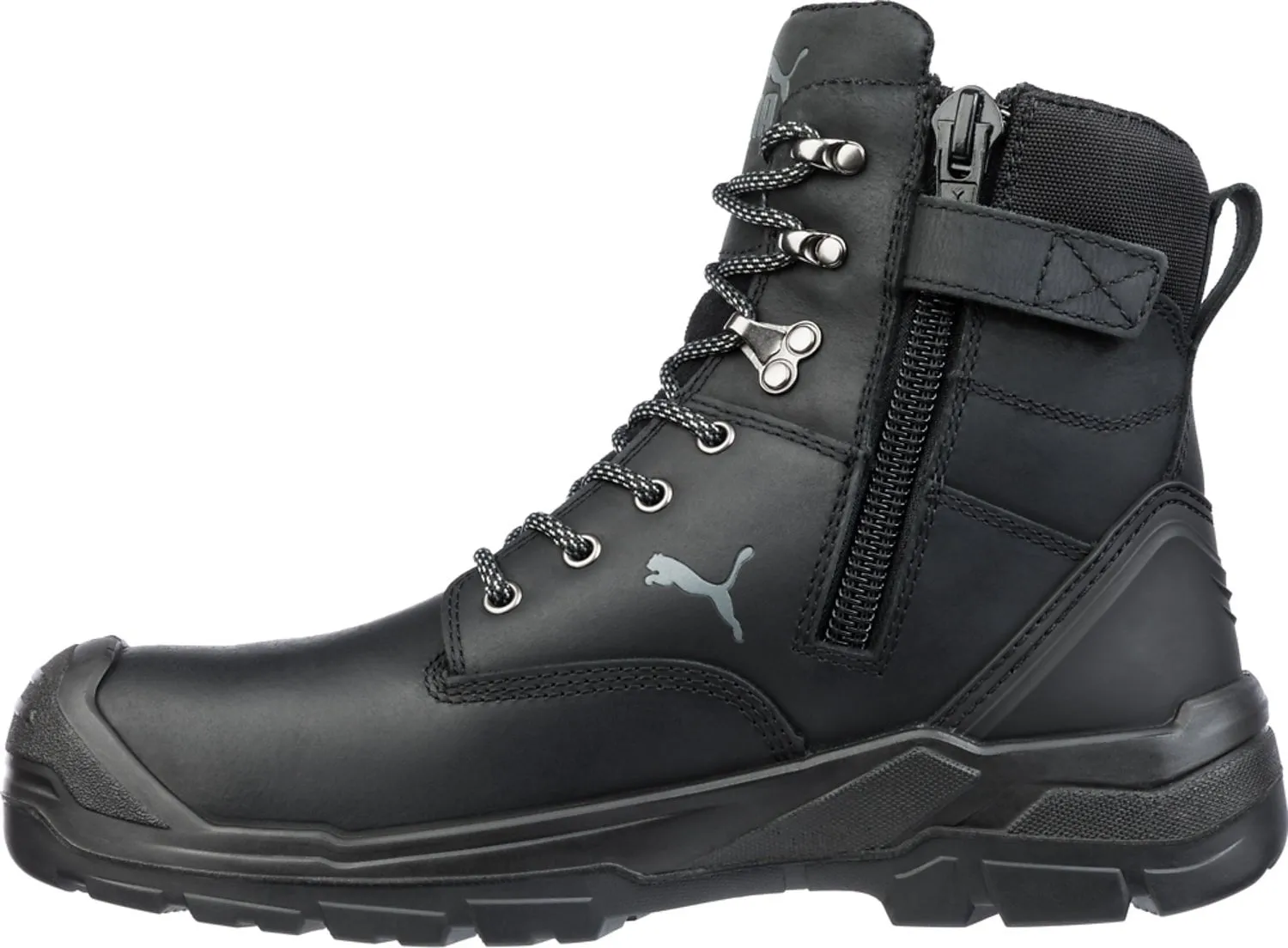 Puma Safety Womens Conquest CTX High EH WP ASTM Black Leather Work Boots