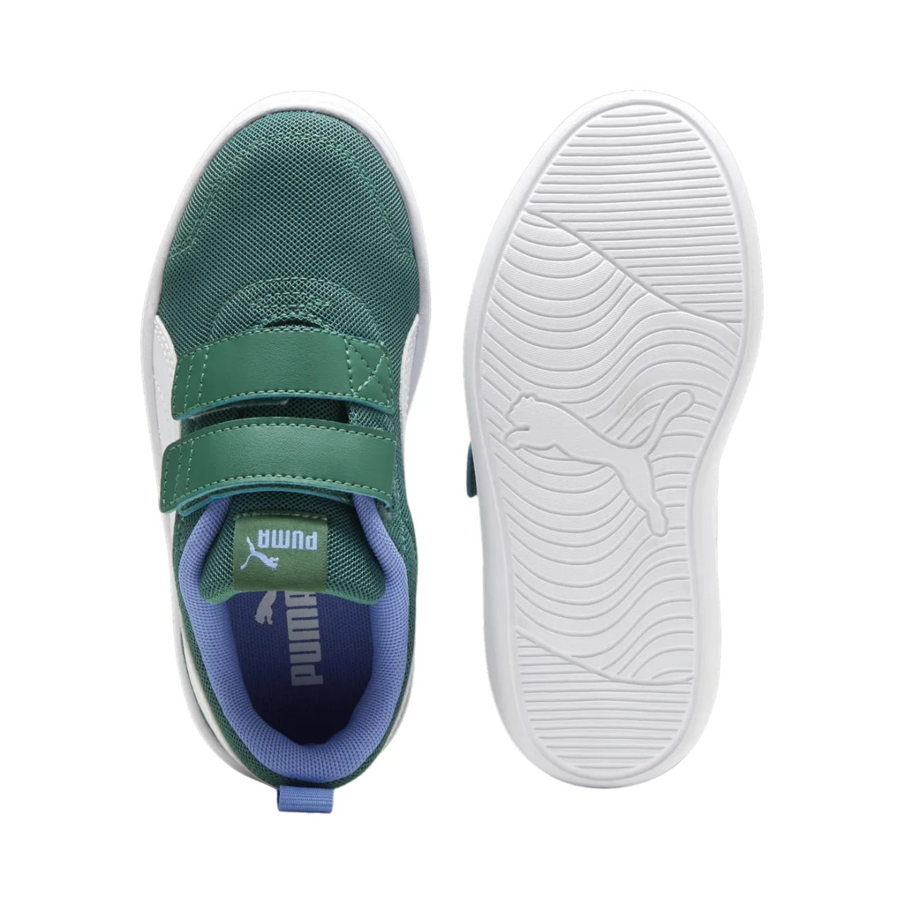 Puma scarpa sneakers in mesh Courtflex v2 371758 18 verde vite