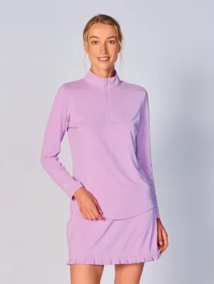 Quarter Zip Sun Protection Top In Lavender