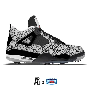 "Crazy Elephant" Jordan 4 Retro Golf Shoes