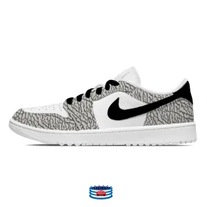 "White Cement" Jordan 1 Golf Shoes- Size 3.5 Men's / 5 Women's