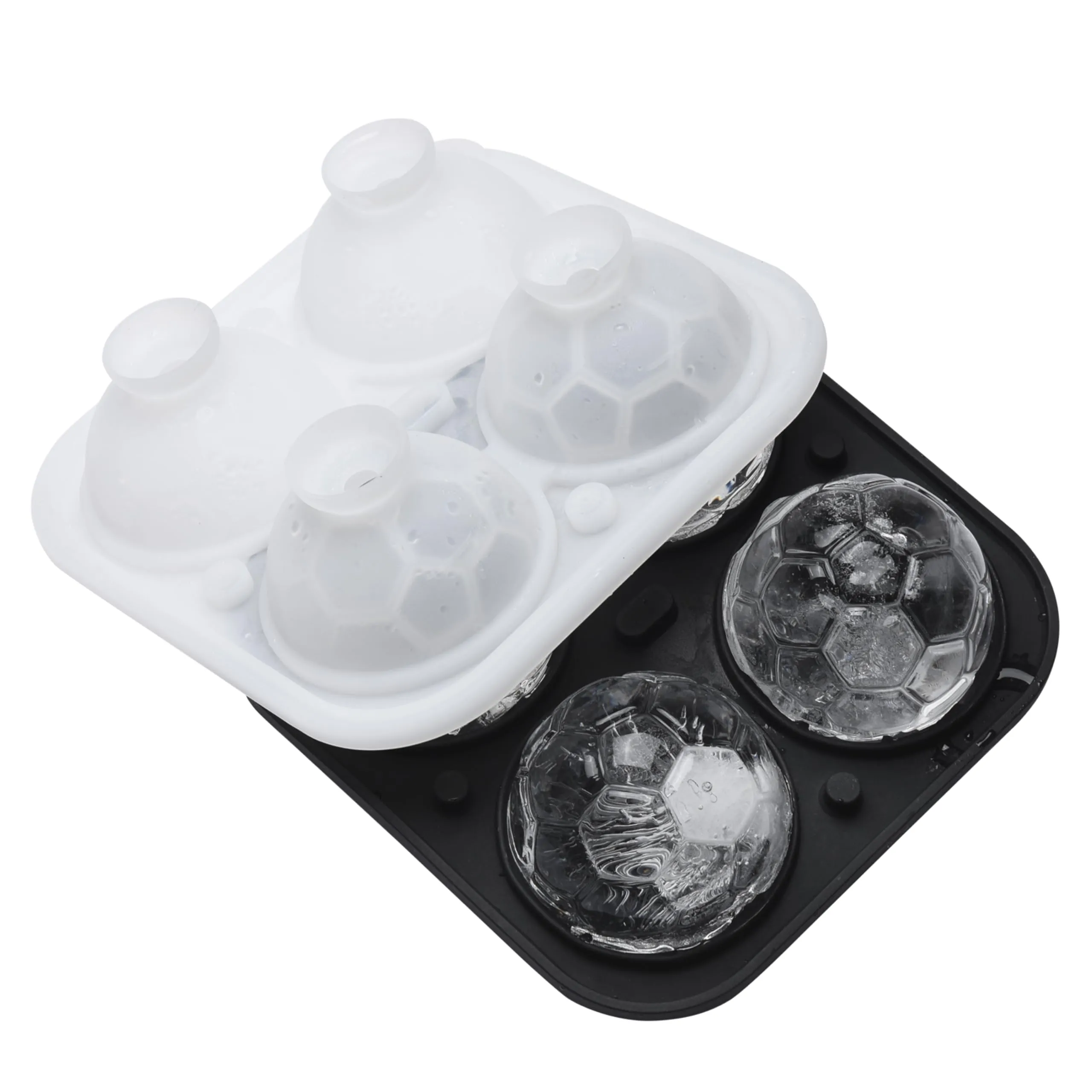 Regal Trunk Silicone Football Mold Black - 4 Pcs Whiskey Glass Ice Cubes -