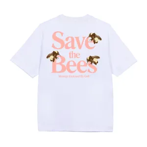 Save the Bees Tee White Pink by GOLF WANG