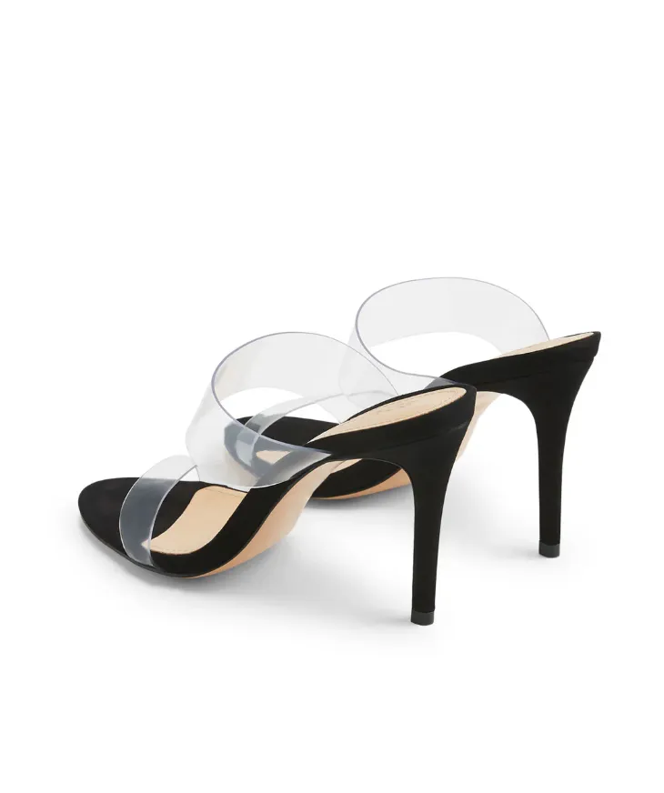 Schutz Ariella Heels in Black Transparent