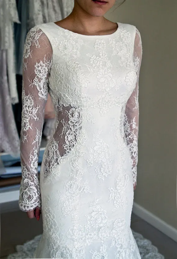 Sexy Wedding Dresses, Long Sleeves Wedding Dresses,Lace Wedding Dresses, At Bling Brides Bouquet