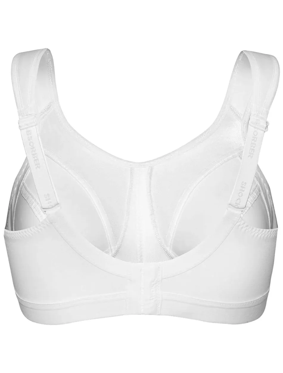 Shock Absorber D  Max Support Sports Bra, White | High Impact Sports Bra White