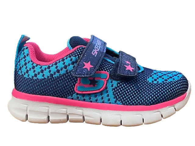 Skechers sneakers da bambina Synergy Knittabit 80844N NVHP blu