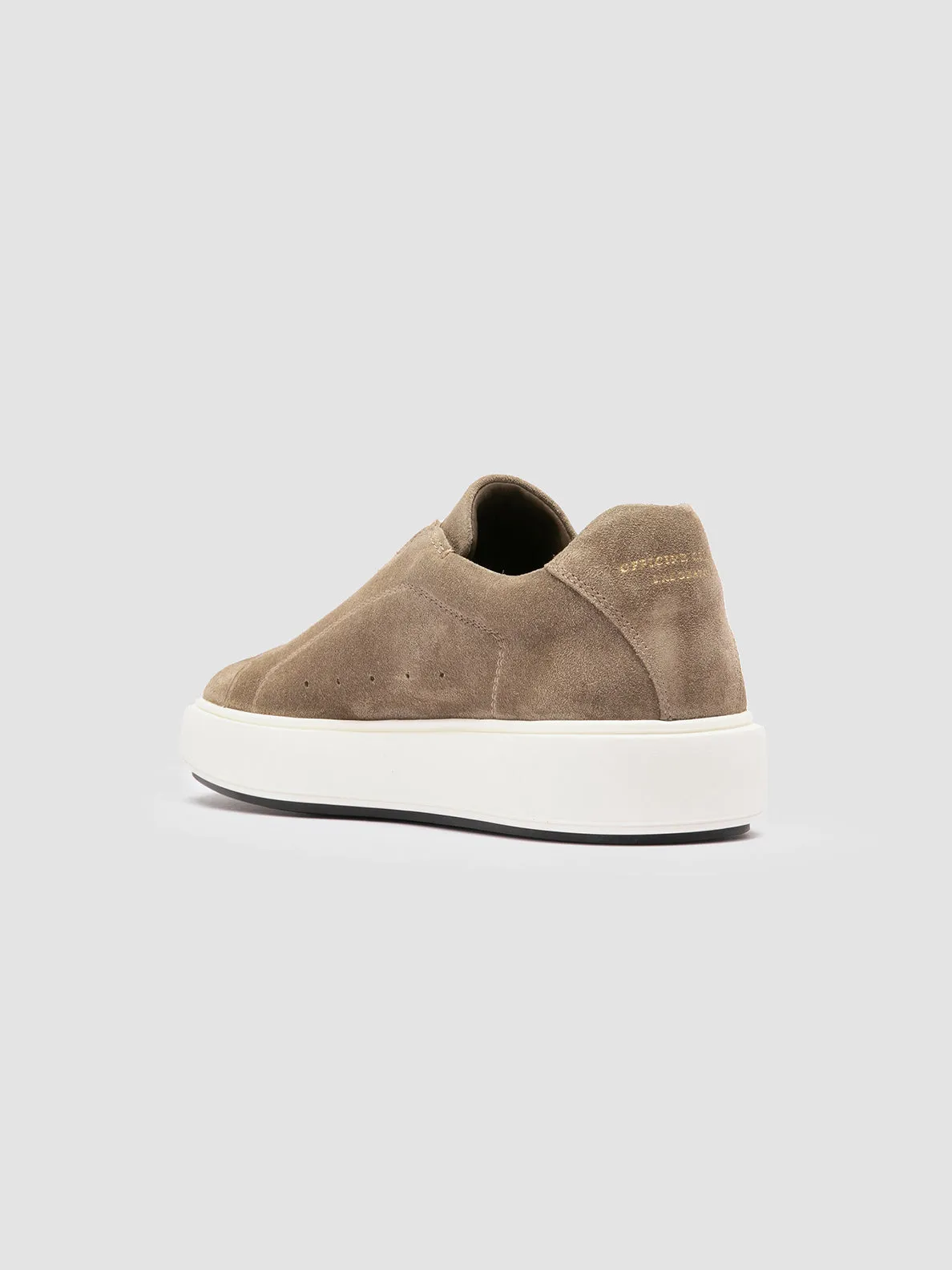 SLOUCH 001 - Taupe Suede Low Top Sneakers