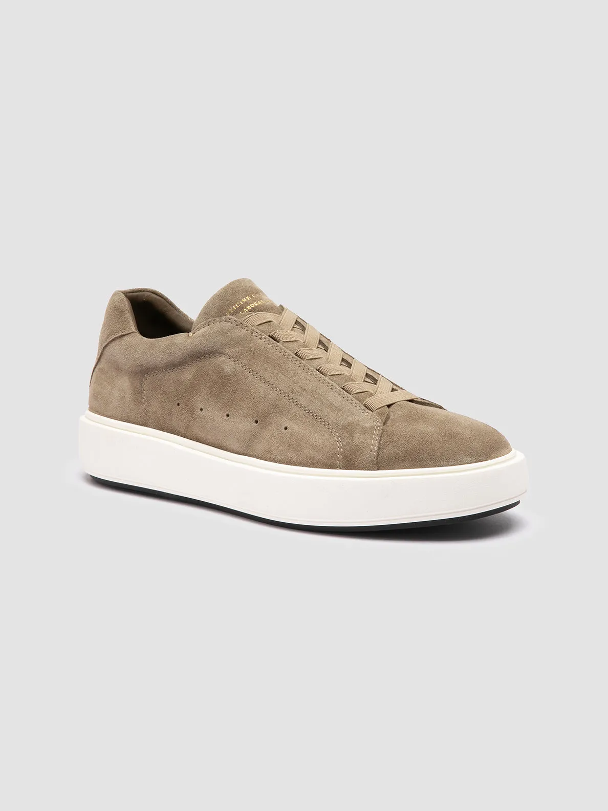 SLOUCH 001 - Taupe Suede Low Top Sneakers