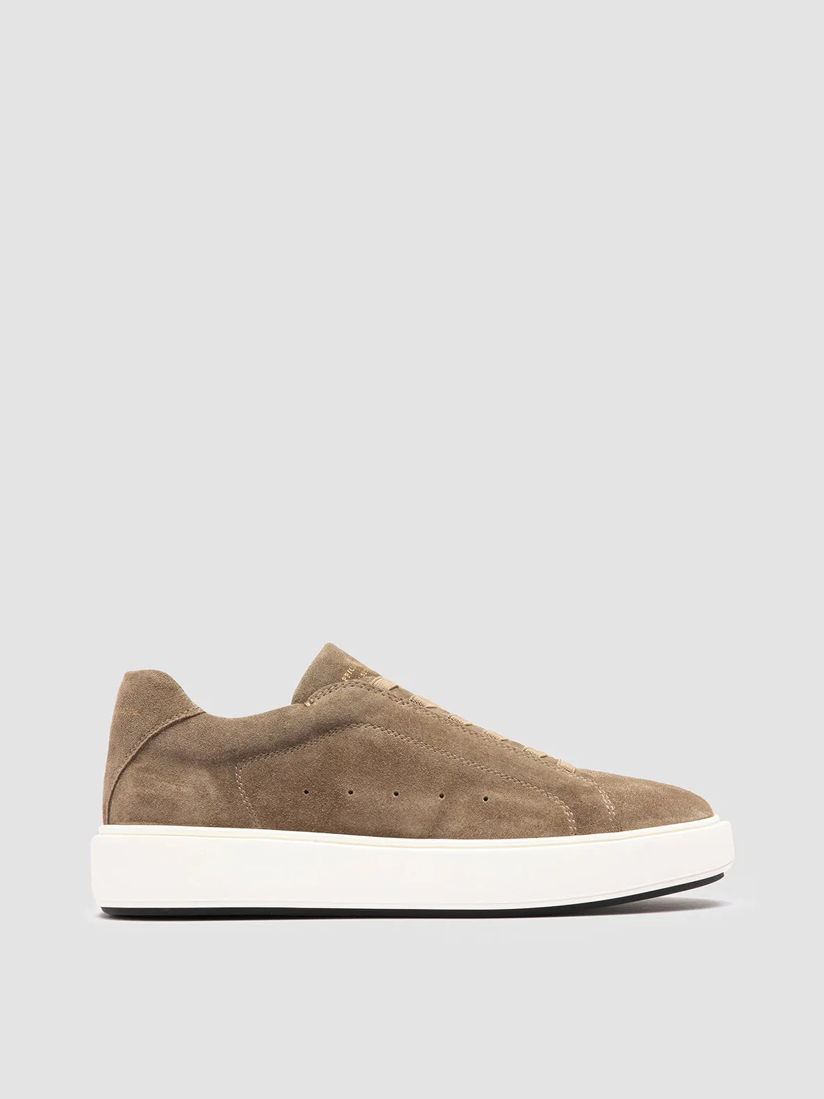 SLOUCH 001 - Taupe Suede Low Top Sneakers