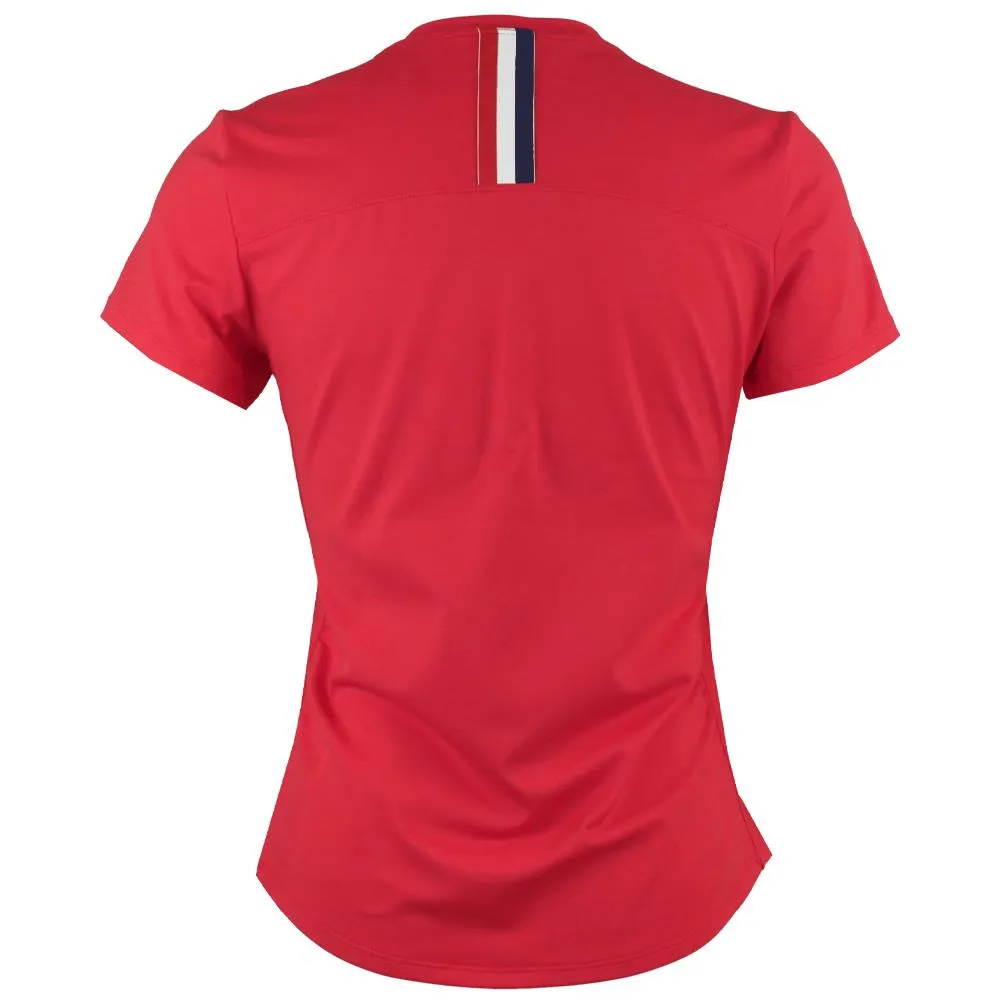 Sofibella Women's Wild Flowers Short Sleeve - Berry Red