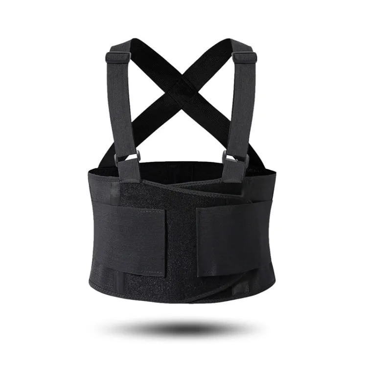 Sports Back Support Belt Waist Pain Protection Belt with Suspender Strap for Heavy Lifting, Size: XXXL