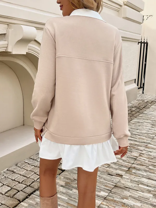 Sporty Polo Neck Mini Dress