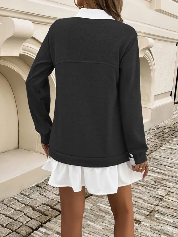 Sporty Polo Neck Mini Dress