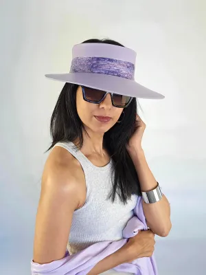 Tall Lilac Purple "LadyEVA" Visor Hat with Purple Monet Style Band