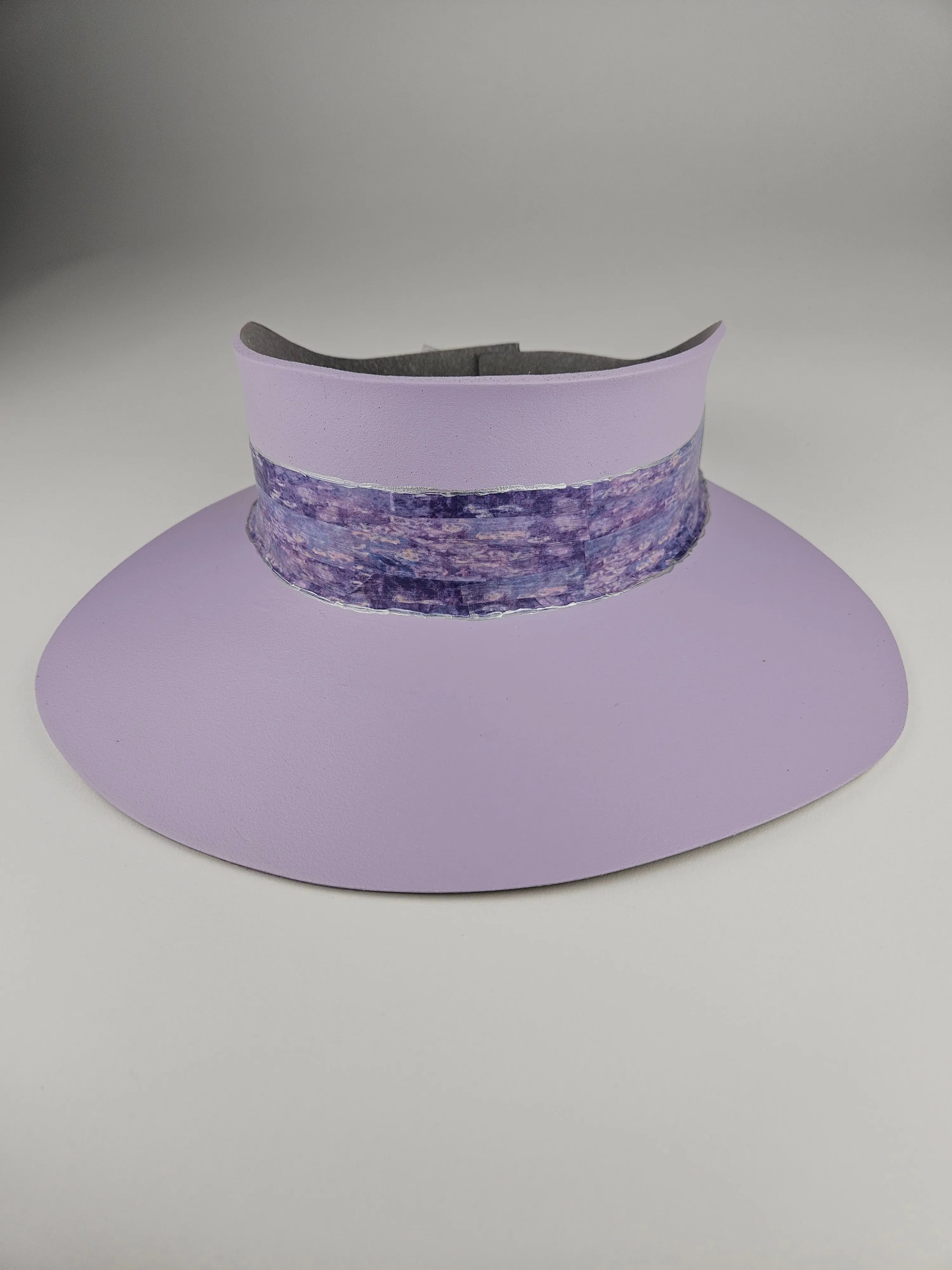 Tall Lilac Purple "LadyEVA" Visor Hat with Purple Monet Style Band