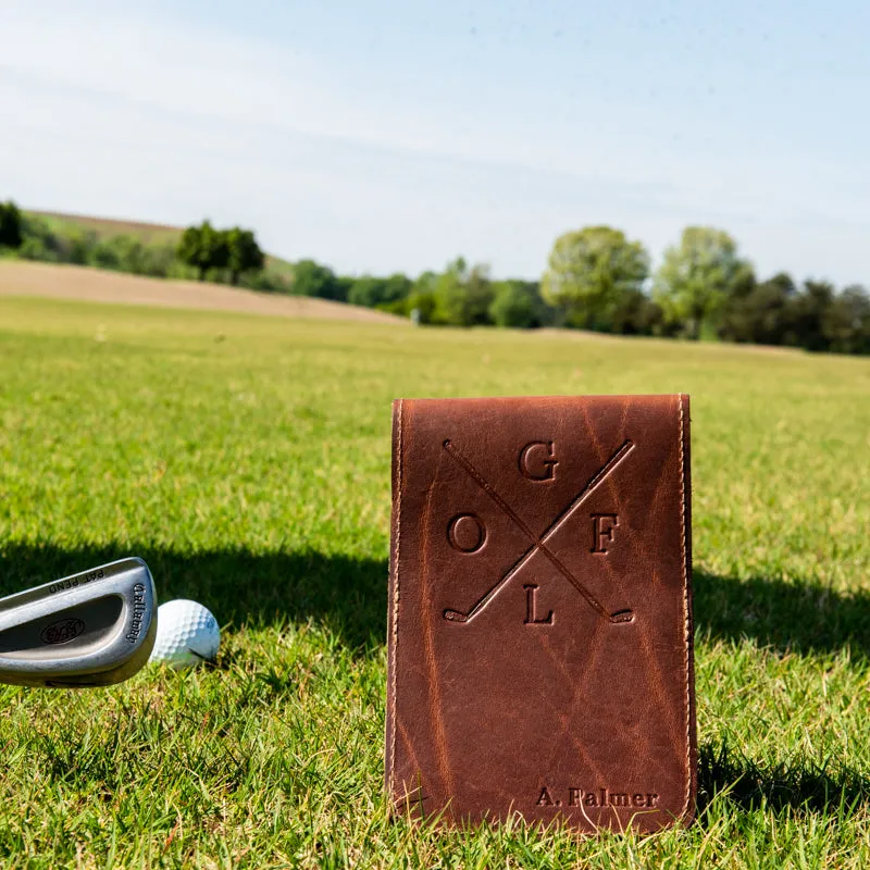 The Back Nine Fine Leather Golf Scorecard Groomsmen Gift With Personalization