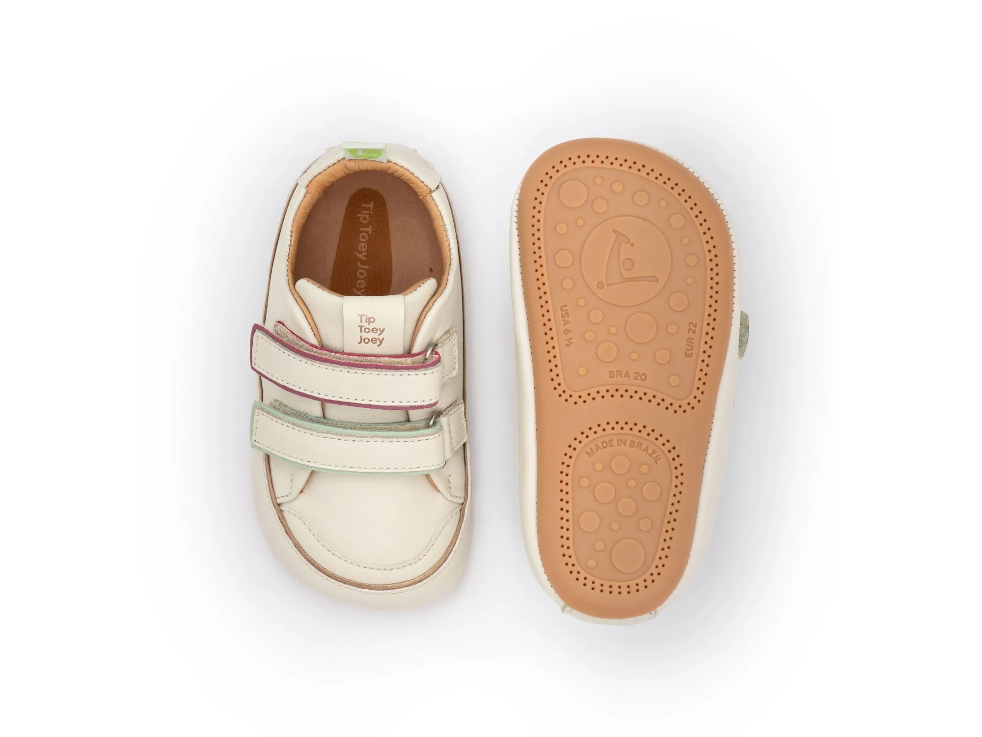 Tip Toey Joey Boy's and Girl's Bossy Colors Sneakers - Tapioca / Mint / Sunset Mauve