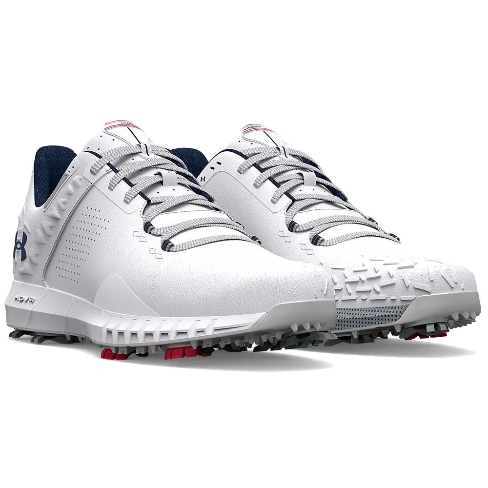 Under Armour HOVR Drive 2 Waterproof Spiked Shoes - White/Metallic