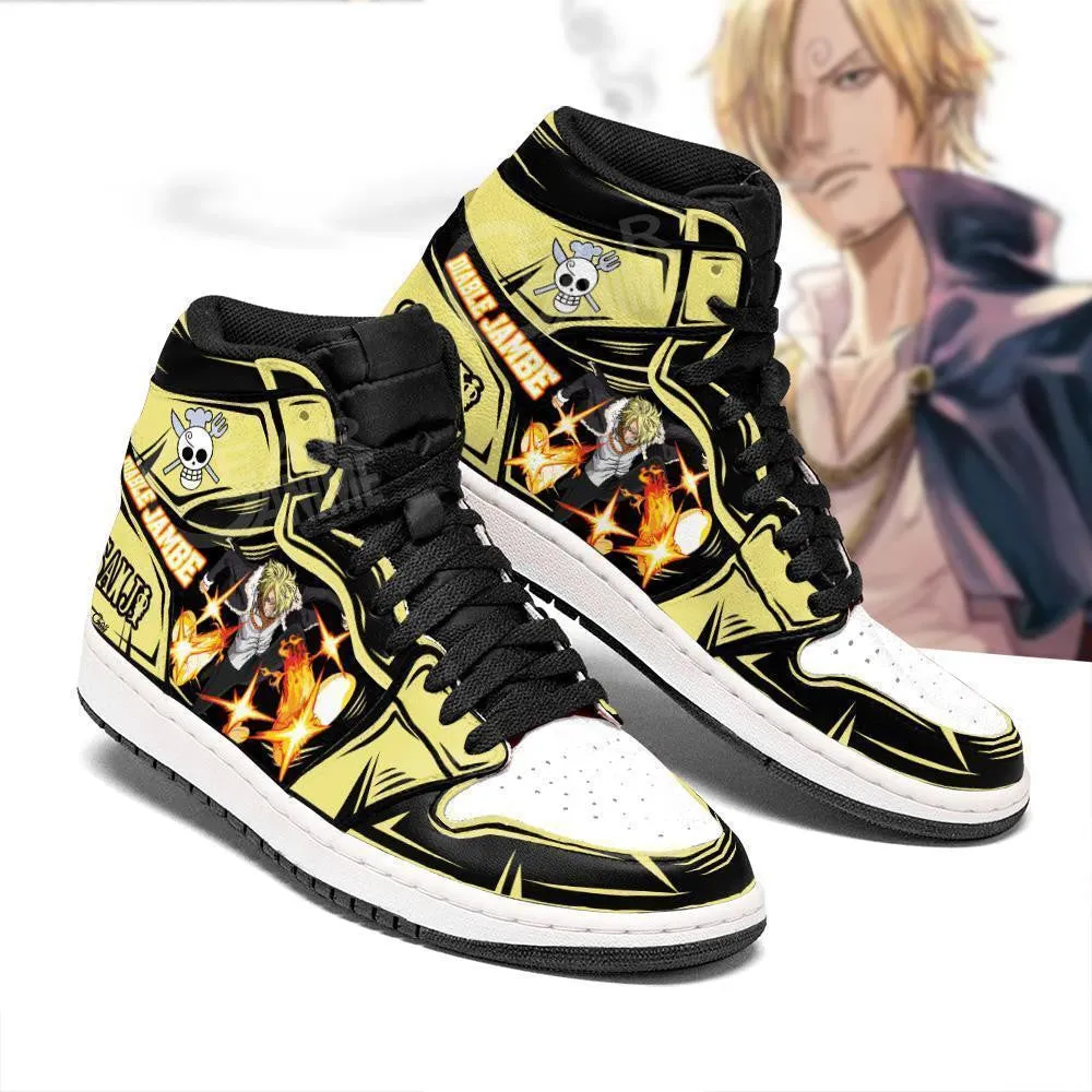 Vinsmoke Sanji Sneakers Diable Jambe Custom Anime OP Shoes